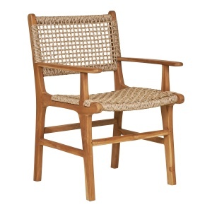 Scaun dining cu brate Derby, Natural, 56x57x90 cm - Img 5