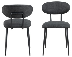 Scaun dining Denise, Gri, 78.5x43.5x53 cm - Img 4