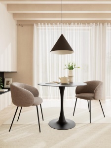 Scaun dining Eleanor V2, Gri, 79x55.5x55 cm - Img 6