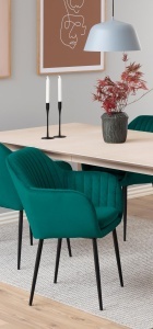 Scaun dining Emilia, Verde, 83x57x61 cm - Img 3