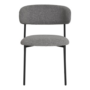 Scaun dining Mira, Gri deschis, 59x55x79.5 cm - Img 4