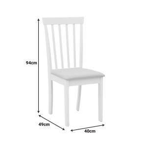Scaun Houston Alb 40x49x94 cm - Img 8