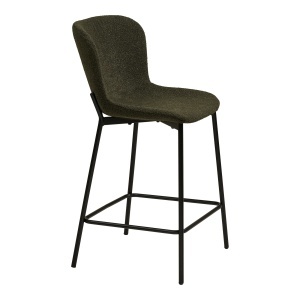 Scaun inalt pentru insula de bucatarie Maceda, Verde inchis, 55x47x95 cm