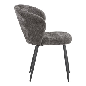 Scaun Karg antracit cu picioare din metal negru 57x62x80 cm - Img 3