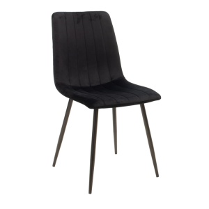 Scaun Noor, Pako World, Catifea, Negru, 44x53x86 cm