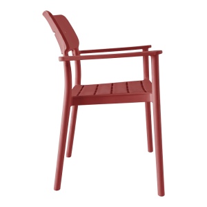 Scaun Pilma, Rosu bordo, 57x54x82 cm - Img 3