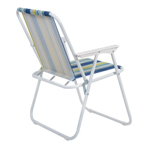 Scaun pliabil de gradina, Jette, Albastru, 53x56x73 cm - Img 2