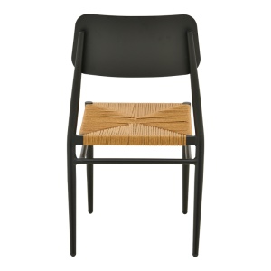 Scaun stivuibil, Giardino, Negru, 56x45x82 cm - Img 6