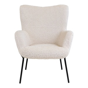 Scaun tapitat Glasgow, Alb, 79x70x98 cm - Img 4
