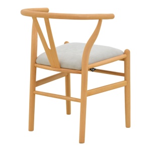 Scaun Wishbone, Gri, 51x58x73 cm - Img 3