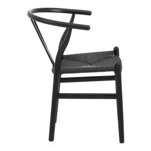 Scaun Wishbone Negru 53.5x57x74 cm - Img 3