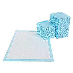 Set 100 covorase absorbante pentru catelusi, Feandrea, Alb-Albastru, 60x90x0.1 cm - Img 2