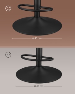 Set 2 buc. Scaune de bar Vasagle Maro 44x48x112 cm - Img 4