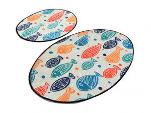 Set 2 Covorase de Baie Fish Colorful