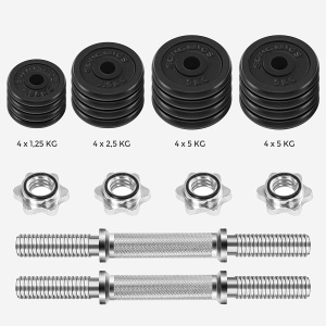 Set 2 gantere Songmics Negru 45x21.3x21.3 cm - Img 3