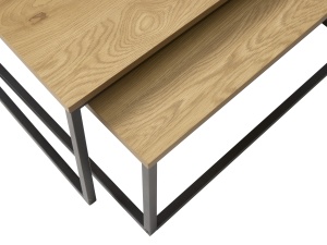Set 2 piese Mese CESURA, Nuc, 68-75x40x68-75 cm - Img 3