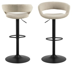 Set 2 piese Scaune de bar Grace, Maro, 101x54.5x48.5 cm - Img 4