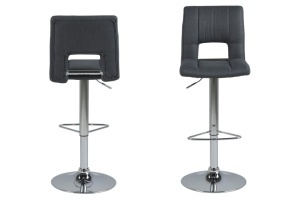 Set 2 piese Scaune de bar Sylvia V2, Gri, 115x41.5x52 cm - Img 4
