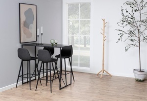 Set 2 piese Scaune de bar Wilma V2, Gri, 101x46.6x51 cm