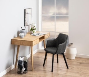 Set 2 piese Scaune dining Bella, Gri, 80x62x59 cm - Img 2