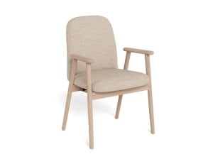 Set 2 piese Scaune dining Calvin, Bej, 88x55x60 cm - Img 3