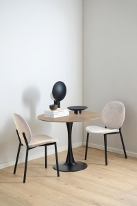 Set 2 piese Scaune dining Cliff, Bej, 87x50x57.5 cm - Img 3