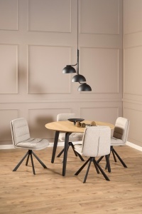 Set 2 piese Scaune dining Dean, Bej, 85x47.5x57 cm
