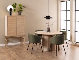Set 2 piese Scaune dining Eleanor, Verde, 79x55.5x55 cm - Img 2