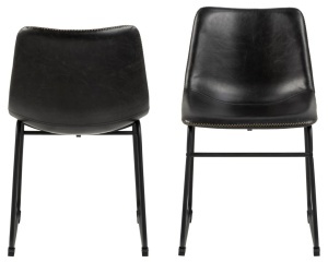 Set 2 piese Scaune dining I_Oregon, Negru, 78.5x48x56 cm - Img 6