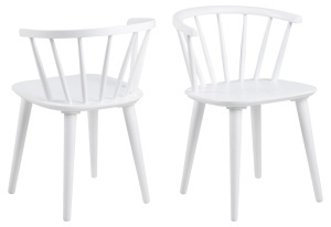Set 2 piese Scaune dining Ida, Alb, 75x51.5x51 cm - Img 6