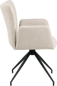Set 2 piese Scaune dining Laura, Bej, 86x57x61.5 cm - Img 5