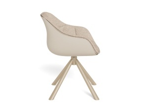 Set 2 piese Scaune dining Lenny, Bej, 80x55x57 cm - Img 5
