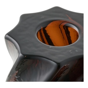 Set 2 piese Suporturi pentru lumanari, Maro, 6x6x7.5 cm