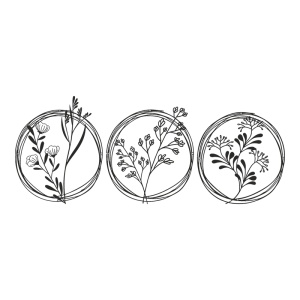 Set 3 bucati Decoratiune de perete din metal, Fremio, Negru, 0.2x30x30 cm