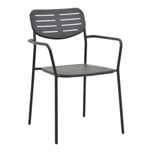 Set 3 bucati masa si scaune gradina, Deraby, Negru, 70x70x73 cm - Img 3