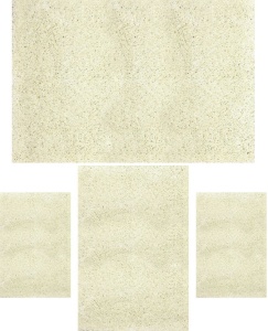 Set 4 covoare, Fantasy, Alb, 200x300 cm, Delta 12500-10