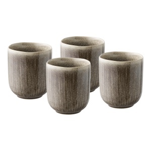 Set 4 piese Canita decorativa Viola, Gri, 8x8x9.5 cm