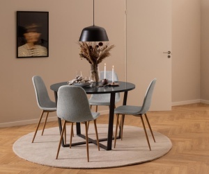 Set 4 piese Scaune dining Celia, Gri, 86x44x54 cm - Img 2