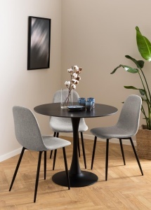 Set 4 piese Scaune dining Celia V2, Gri, 86x44x54 cm