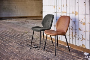 Set 4 piese Scaune dining Femke, Gri, 85x47.5x57.5 cm - Img 4