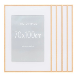 Set 5 piese Rame foto Marbella, Natural, 100x70x1.8 cm