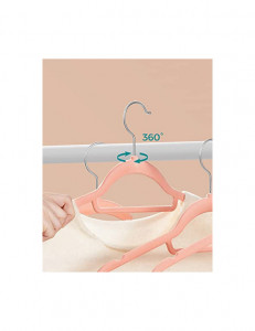 Set 50 umerase din catifea, Songmics, Roz / Silver, CRF50PK, 43 cm - Img 6