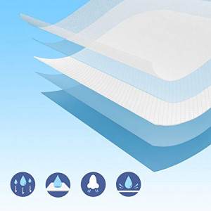 Set 55 covorase absorbante pentru catelusi, Feandrea, Alb-Albastru, 60x90x0.1 cm - Img 6