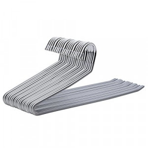 Set de 20 umerase din metal, Songmics, Gri-Argintiu, 38x14.5x0.5 cm - Img 2