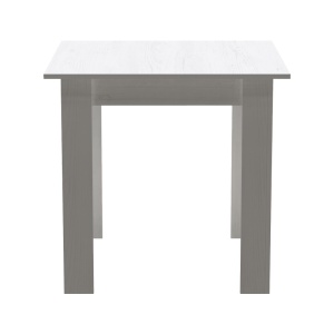 Set masa si scaune 3 piese Manka-Julita Alb 80x80x77 cm - Img 7