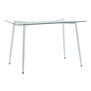 Set masa si scaune 5 piese Quana-Gaston Alb 120x70x75 cm - Img 5