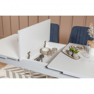 Set Masa si Scaune 5 Piese Vina 1048 - Albastru, Alb - Img 13