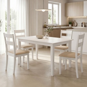 Set masa si scaune dining, 5 buc, Dallan Mabor, Pako, Natural 150x80x73.8 cm