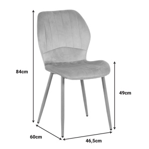 Set masa si scaune dining 5 buc. Jelour - Titta, Mar putred, 120x70x75 cm - Img 5