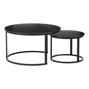 Set Masuta de cafea 2 buc Solme I Carbune 80x80x45 cm - Img 2